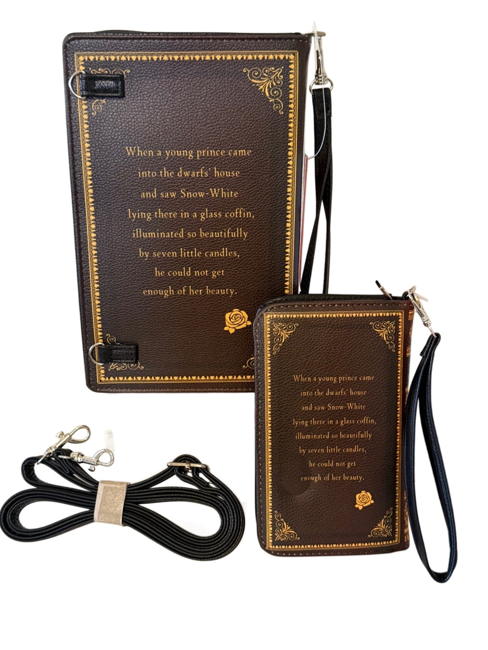 Snow White Book Purse & Wallet Set Spookyville Critters Gothic Fairy Tale Bag - Picture 3 of 15